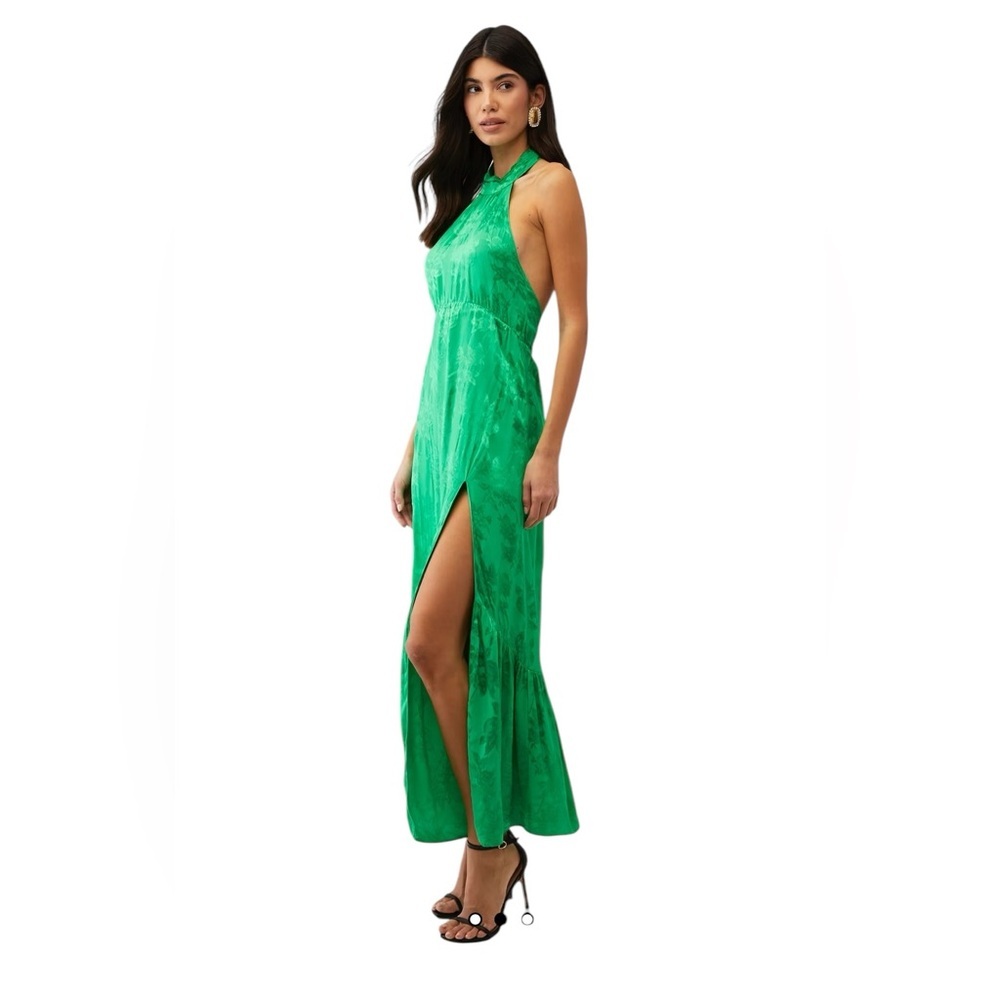 SAYLOR Green Backless Dress with Elegant Design